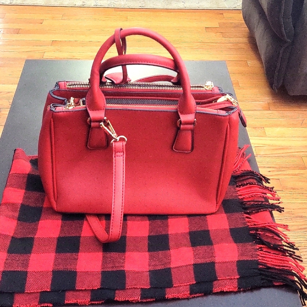 Red satchel/crossbody